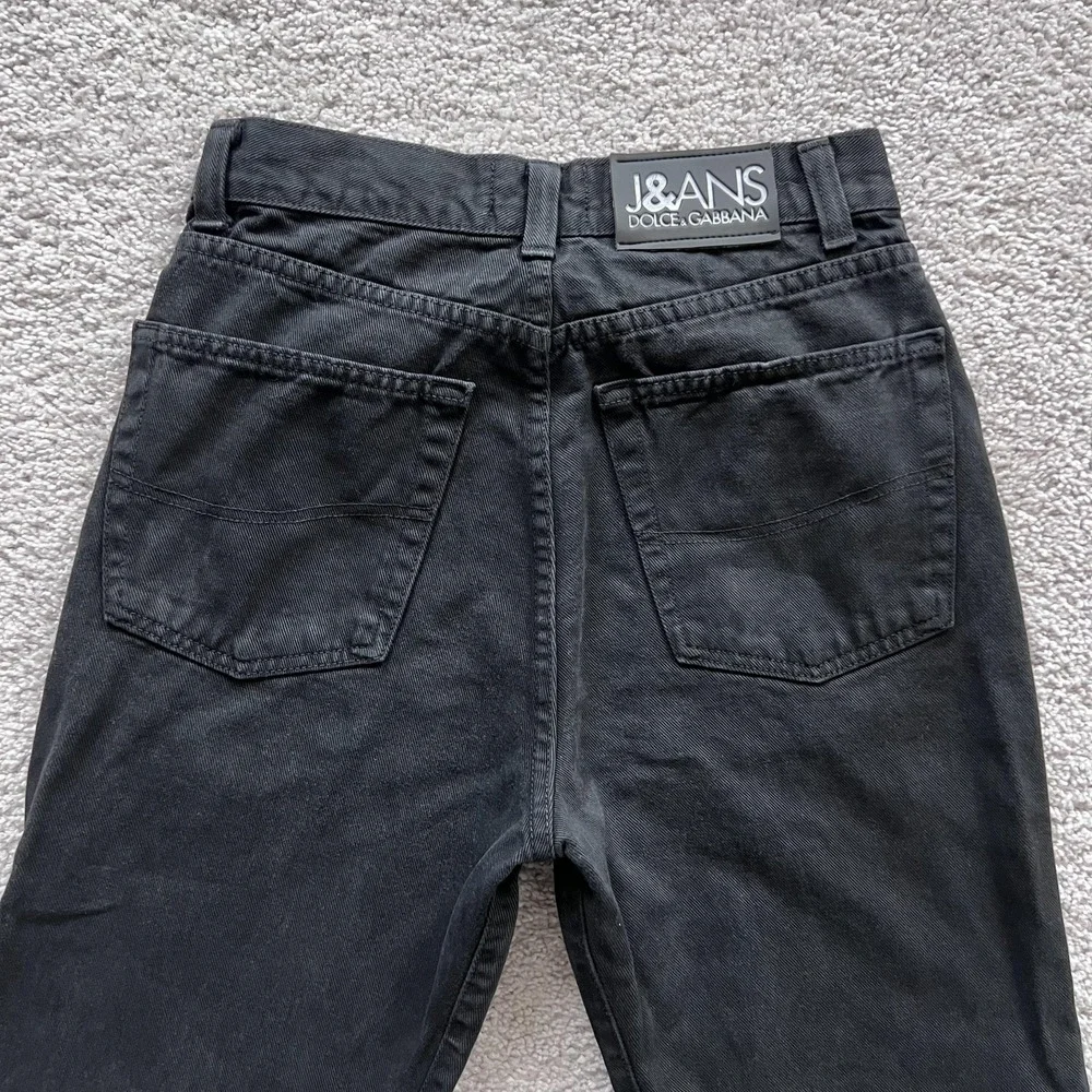 Dolce & Gabbana J&ANS‎ Jeans Mens 26x28 Black Straight Button Fly Raw Hem Italy
